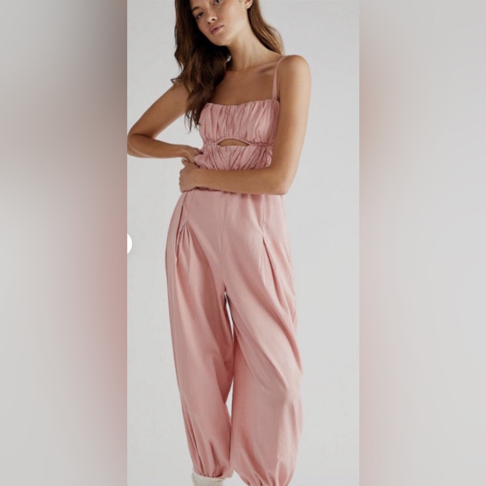 Free People Dusty Pink Jumpsuit Romper - Picture 4 of 14
